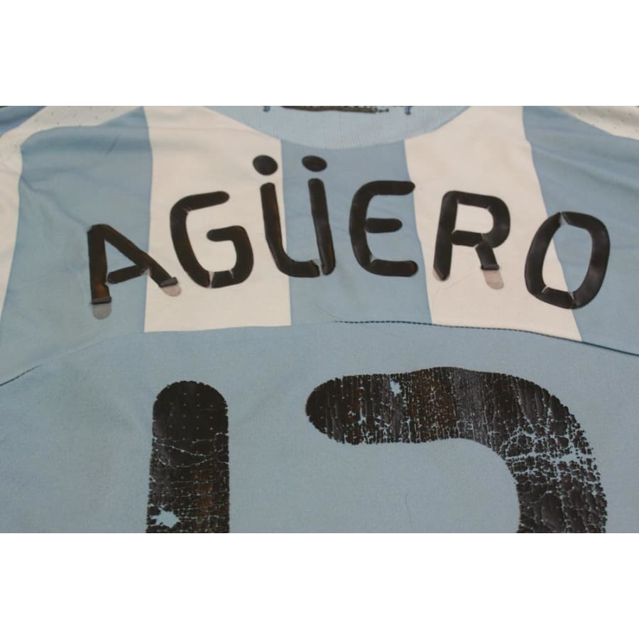 Maillot de foot rétro domicile équipe d’Argentine N°13 AGUERO 2010-2011 - Adidas - Argentine