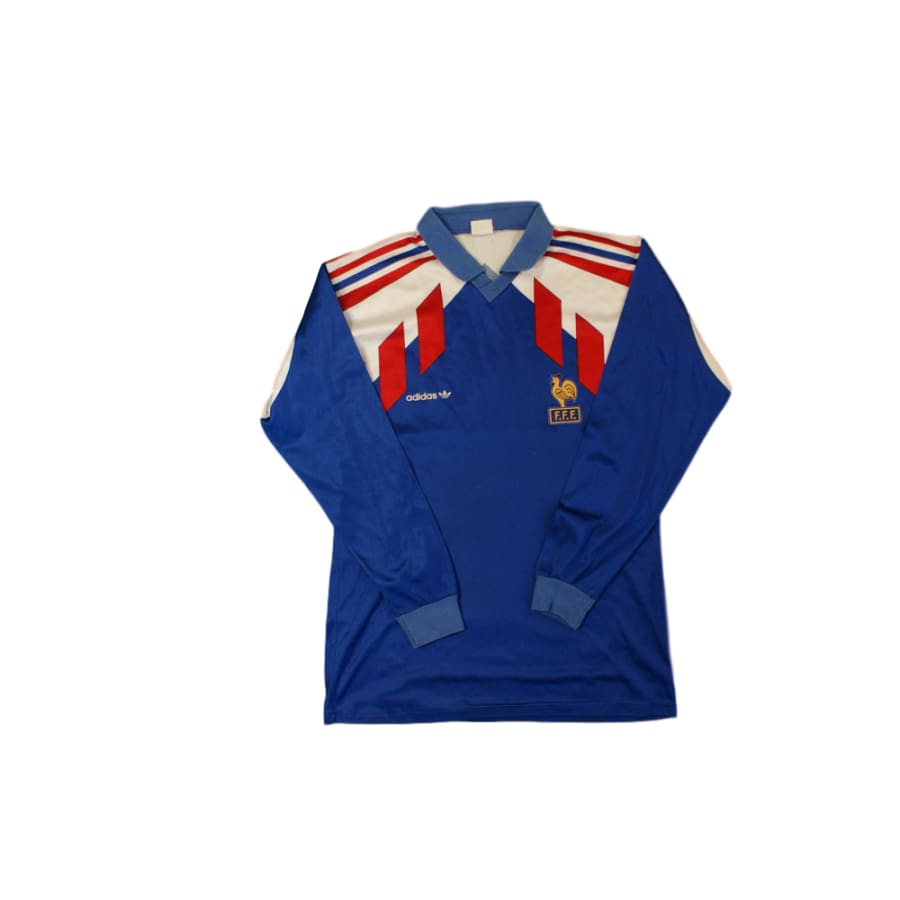 Maillot de foot rétro domicile Equipe de France 1990-1991 - Adidas - Equipe de France