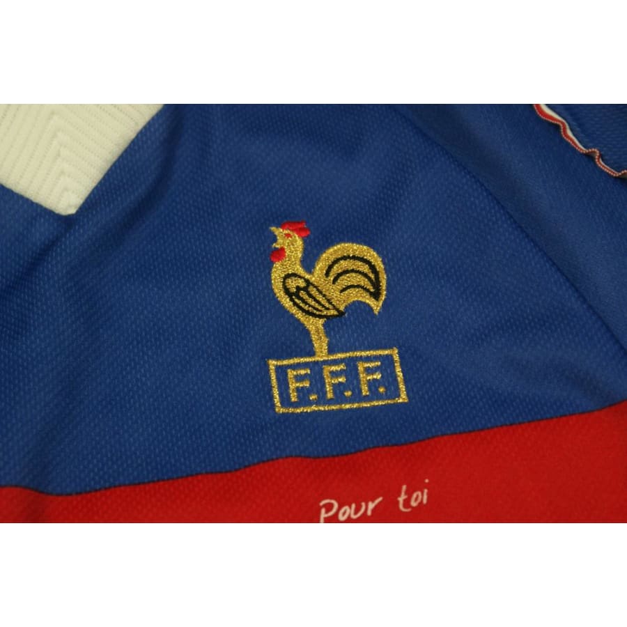 Maillot de foot rétro domicile Equipe de France dédicace Zidane 1997-1998 - Adidas - Equipe de France