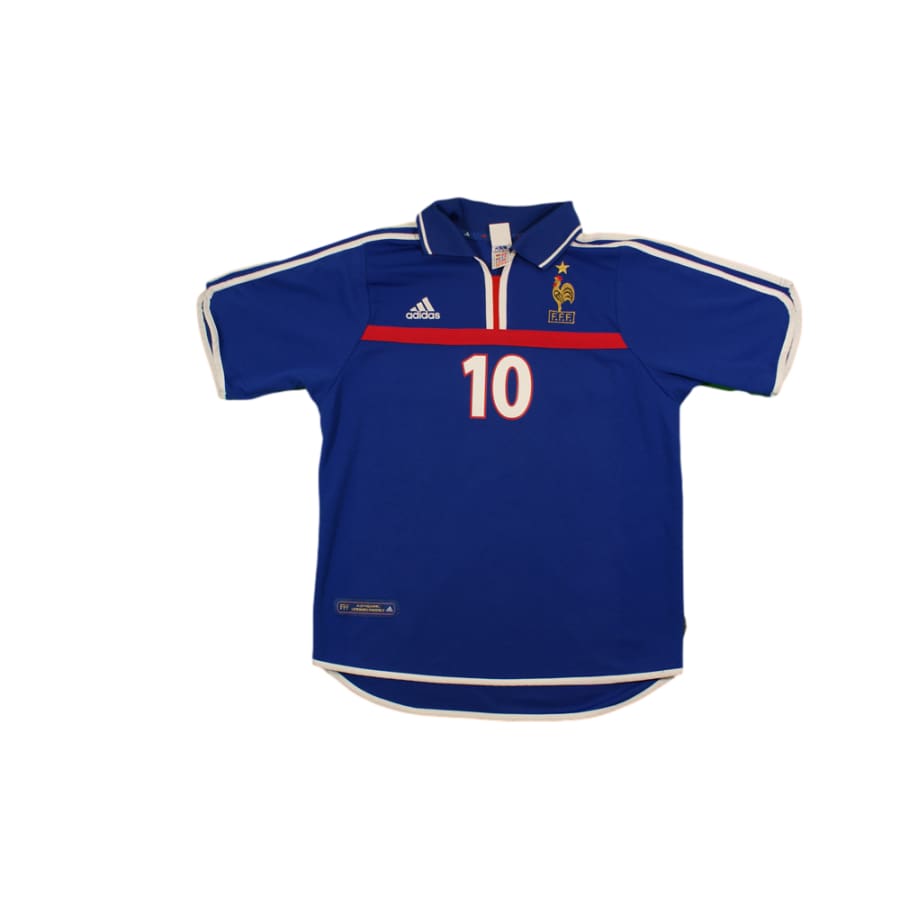 Maillot de foot rétro domicile Equipe de France N°10 ZIDANE 2000-2001 - Adidas - Equipe de France