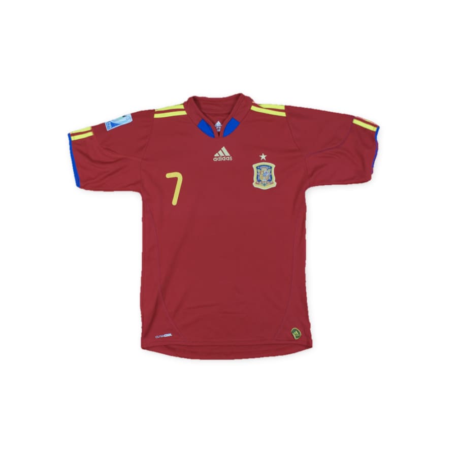 Maillot de foot retro équipe dEspagne N°7 DAVID VILLA 2010-2011 - Adidas - Espagne