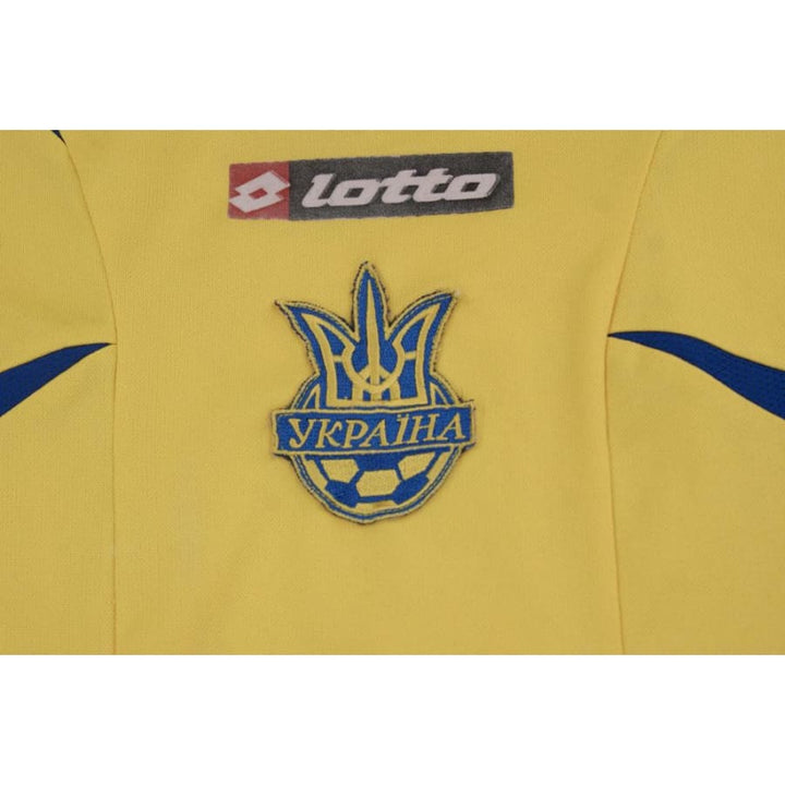 Maillot Vintage Ukraine - Lotto - Jaune - Taille L - Officiel