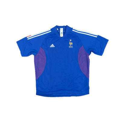 Maillot de foot retro Equipe de France dédicacé 2002-2003 - Adidas - Equipe de France