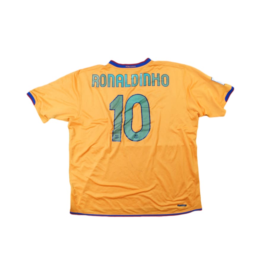 Maillot de foot rétro extérieur FC Barcelone N°10 RONALDINHO 2006-2007 - Nike - Barcelone