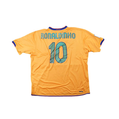 Maillot de foot rétro extérieur FC Barcelone N°10 RONALDINHO 2006-2007 - Nike - Barcelone