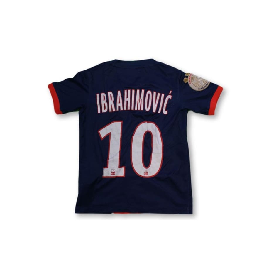 Maillot de foot vintage domicile enfant Paris Saint-Germain PSG N°10 IBRAHIMOVIC 2013-2014 - Nike - Paris Saint-Germain