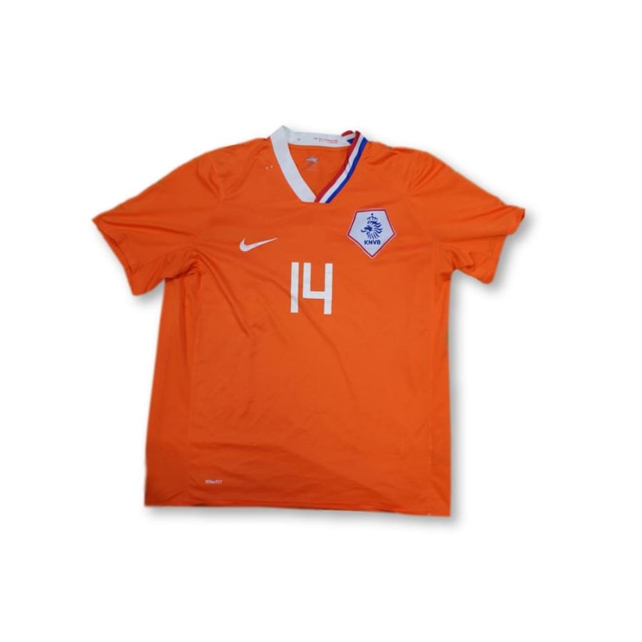 Maillot de foot vintage domicile équipe des Pays-Bas N°14 années 2000 - Nike - Pays-Bas