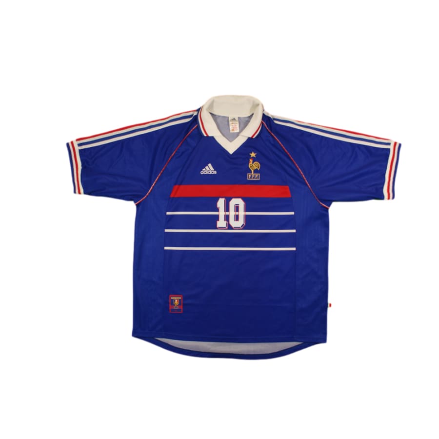 Maillot de foot vintage domicile Equipe de France N°10 ZIDANE 1998-1999 - Adidas - Equipe de France