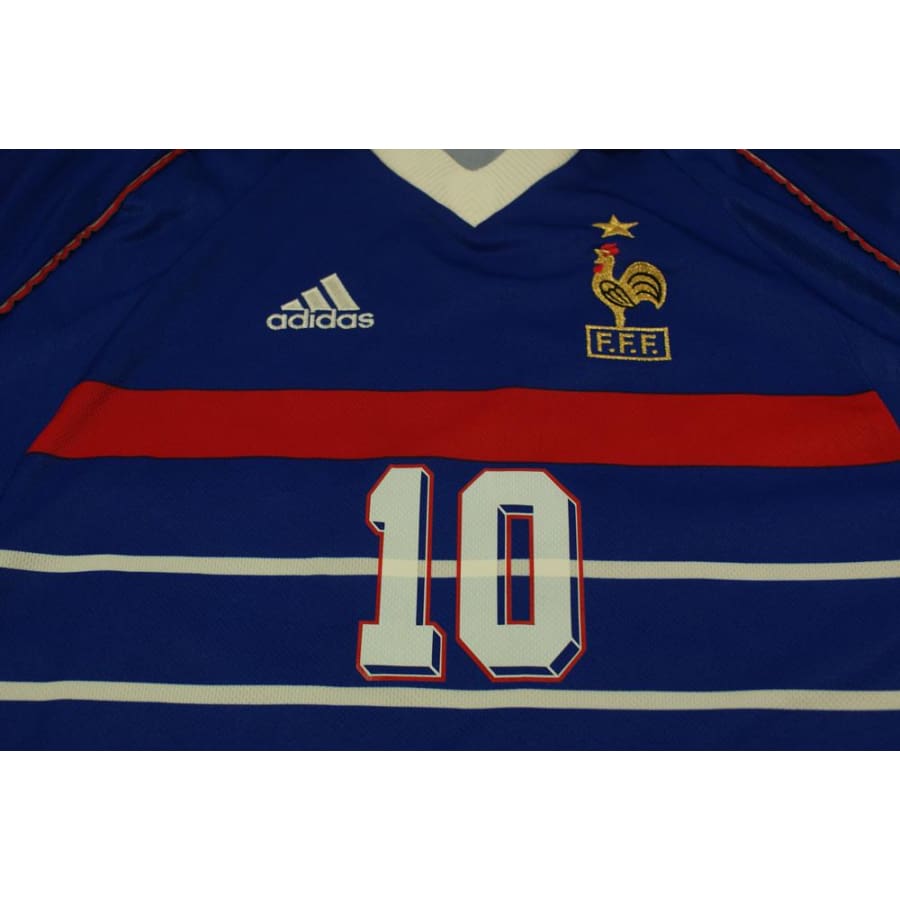 Maillot de foot vintage domicile Equipe de France N°10 ZIDANE 1998-1999 - Adidas - Equipe de France