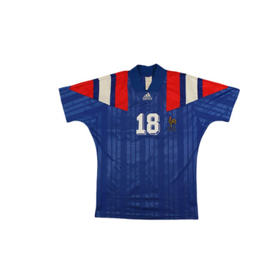 Maillot de foot vintage domicile Equipe de France N°18 CANTONA 1992-1993 - Adidas - Equipe de France