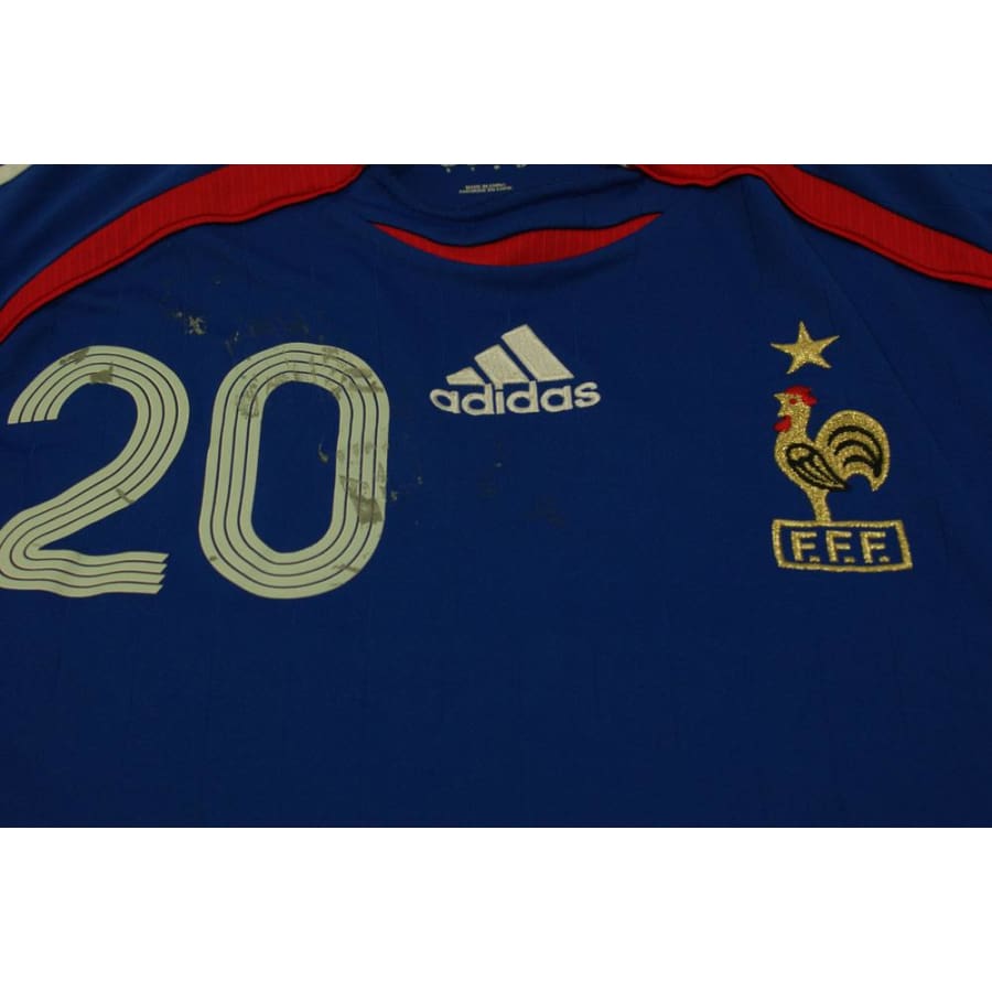 Maillot de foot vintage domicile Equipe de France N°20 TREZEGUET 2006-2007 - Adidas - Equipe de France