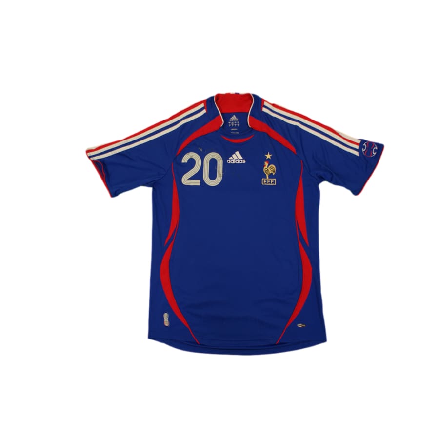 Maillot de foot vintage domicile Equipe de France N°20 TREZEGUET 2006-2007 - Adidas - Equipe de France