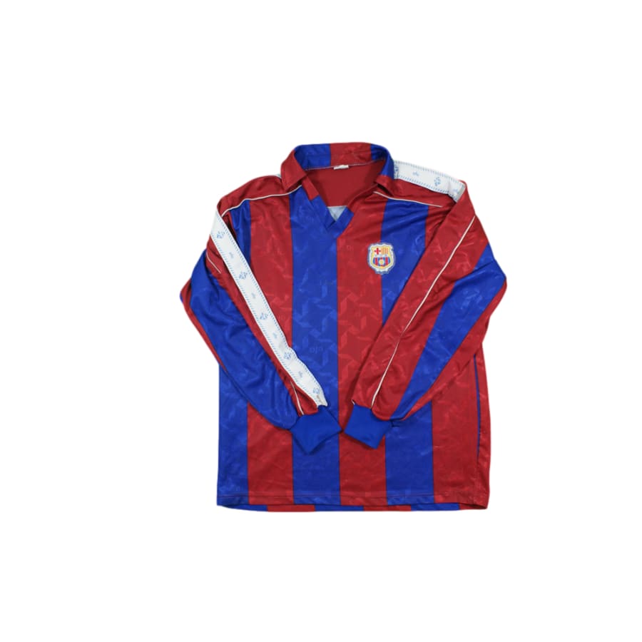 Maillot Vintage FC Barcelone Domicile Années 80, Homme M, Manches Longues