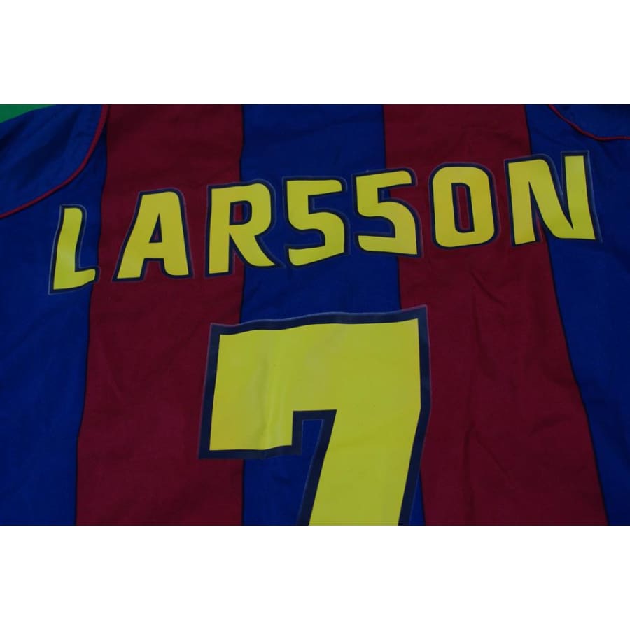 Maillot de foot vintage domicile FC Barcelone N°7 LARSSON 2004-2005 - Nike - Barcelone