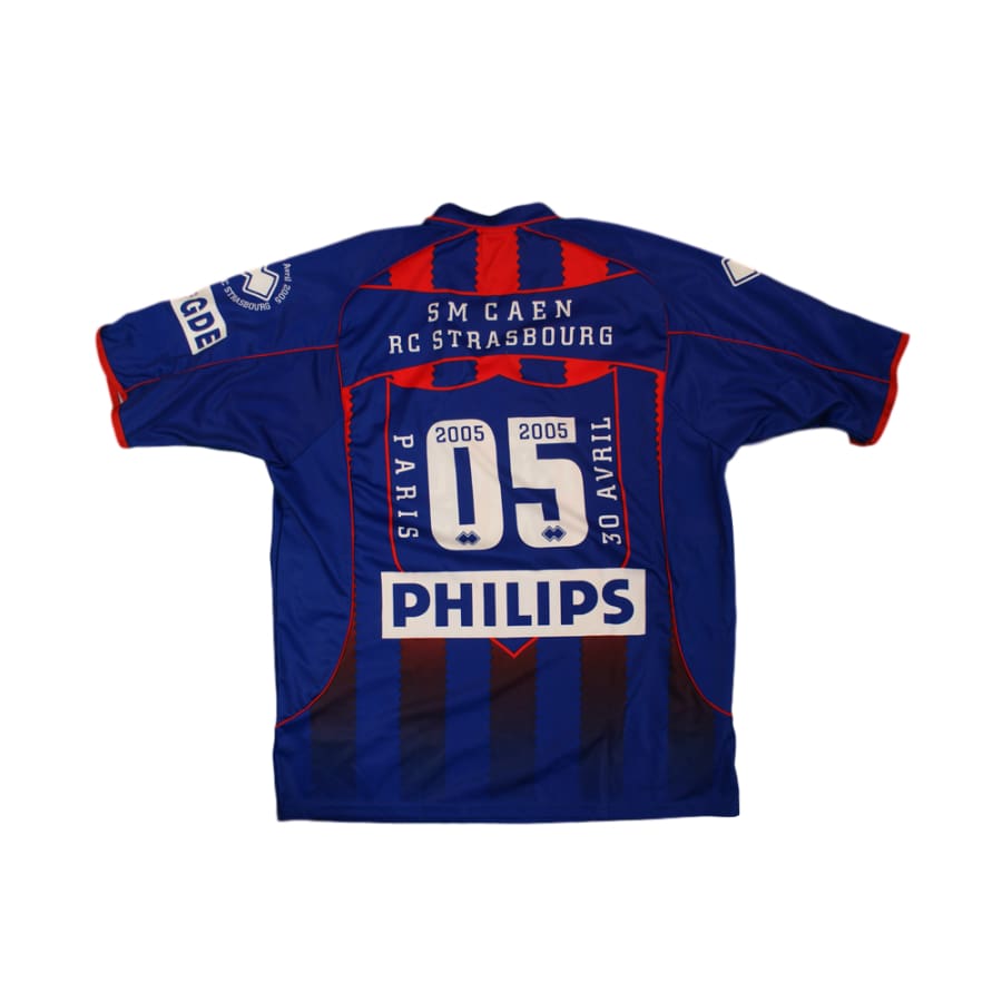 Maillot de foot vintage domicile Stade Malherbe de Caen édition Finale Coupe de la Ligue 2004-2005 - ERREA - SM Caen