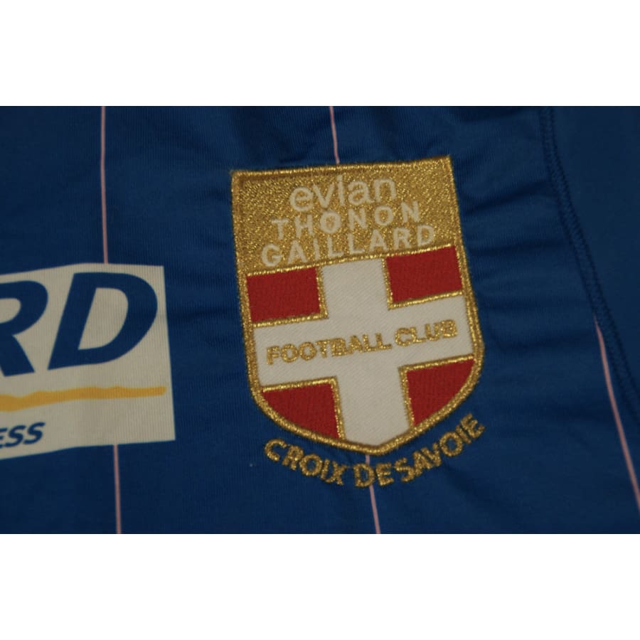 Maillot Evian Thonon Gaillard Signé - Kappa, Bleu, Taille M, Neuf Avec Petits Défauts