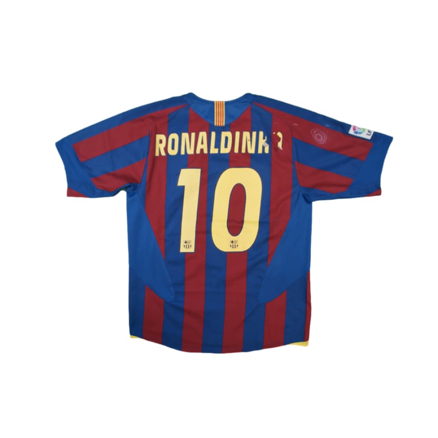 Maillot de foot vintage FC Barcelone #10 Ronaldinho 2005-2006 - Nike - Barcelone