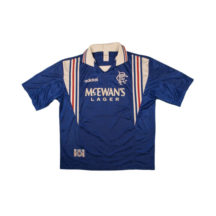 Maillot De Foot Vintage Glasgow Rangers FC Domicile 1996-1997 Adidas - Taille XL