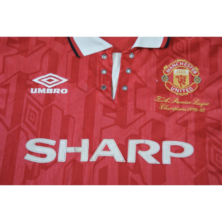 Maillot Vintage Manchester United – Eric Cantona – Années 90 – Taille Homme XL
