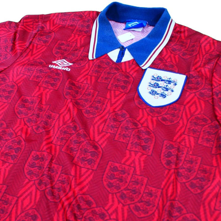 Maillot Angleterre 1994/95 Extérieur – Taille L, Rouge, Modèle Vintage