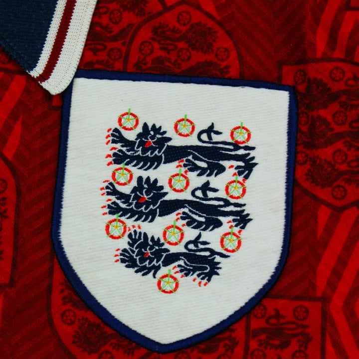 Maillot Angleterre 1994/95 Extérieur – Taille L, Rouge, Modèle Vintage