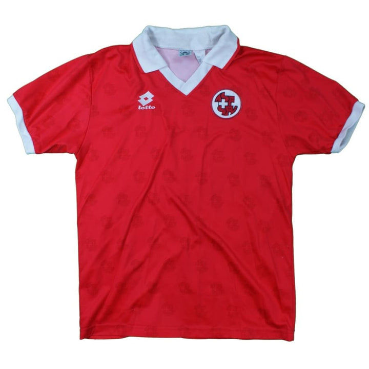 Maillot De Foot Lotto Années 90 - AC Milan Rouge - Taille L Homme - Occasion Collector