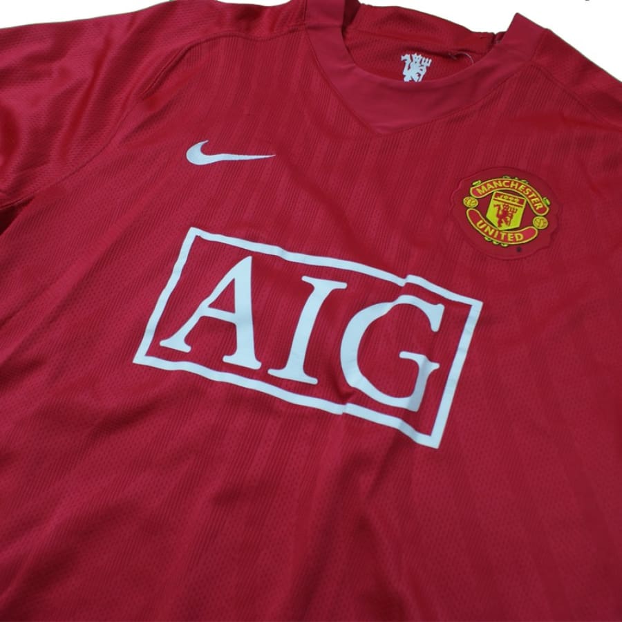 Maillot de football Manchester United n°4 Sully 2007-2008 - Nike - Manchester United
