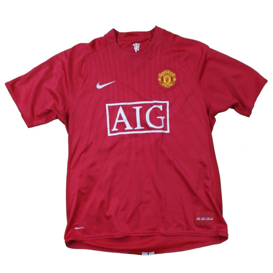 Maillot de football Manchester United n°4 Sully 2007-2008 - Nike - Manchester United