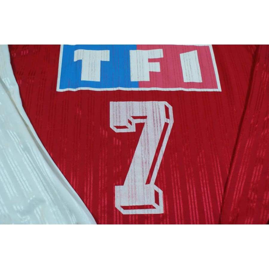 Maillot de football rétro domicile Coupe de France TF1 N°7 années 1990 - Adidas - Coupe de France