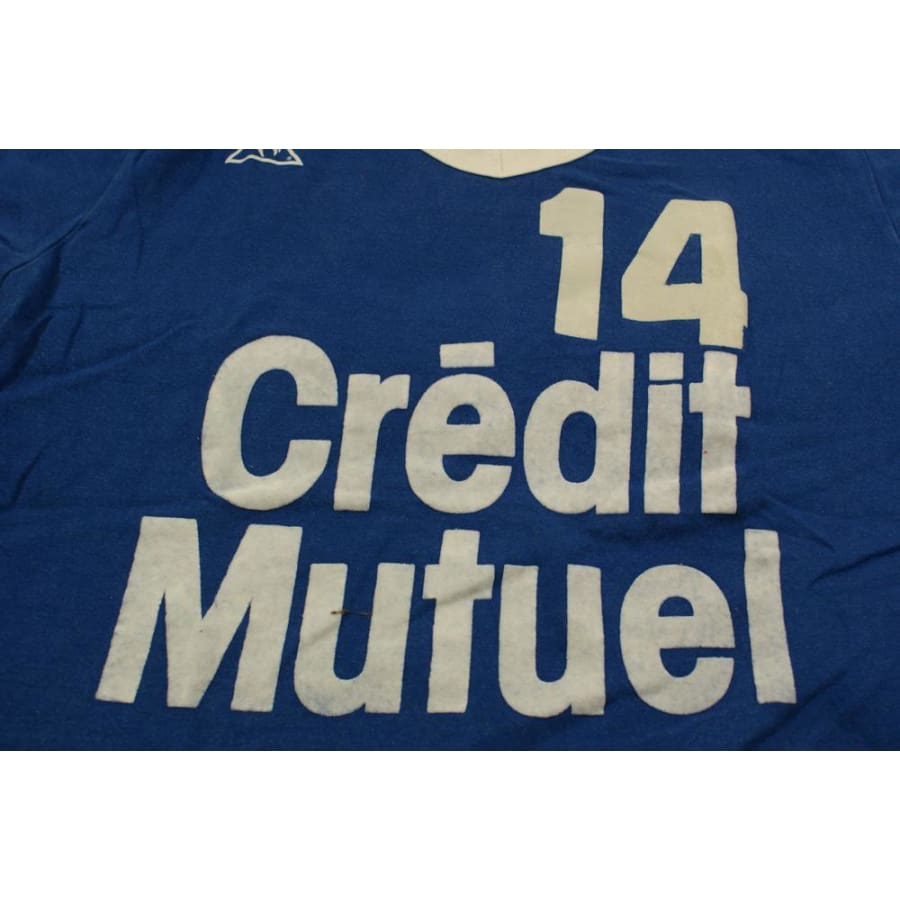 Maillot de football rétro domicile Crédit Mutuel N°14 années 1990 - Le coq sportif - Autres championnats