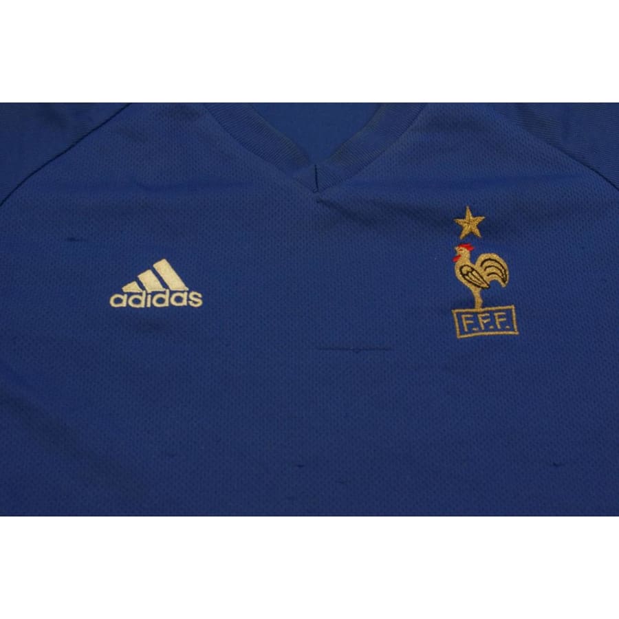 Maillot de football rétro domicile enfant Equipe de France 2002-2003 - Adidas - Equipe de France
