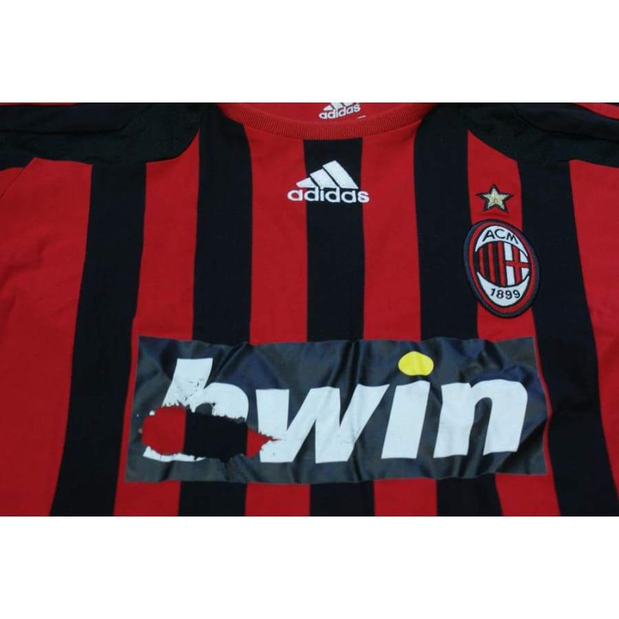 Maillot de football rétro domicile enfant Milan AC 2007-2008 - Adidas - Milan AC