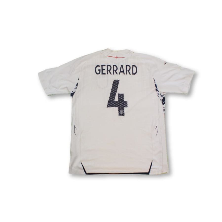 Maillot de football rétro domicile équipe dAngleterre N°4 GERRARD 2007-2008 - Umbro - Angleterre