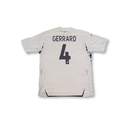 Maillot de football rétro domicile équipe dAngleterre N°4 GERRARD 2007-2008 - Umbro - Angleterre