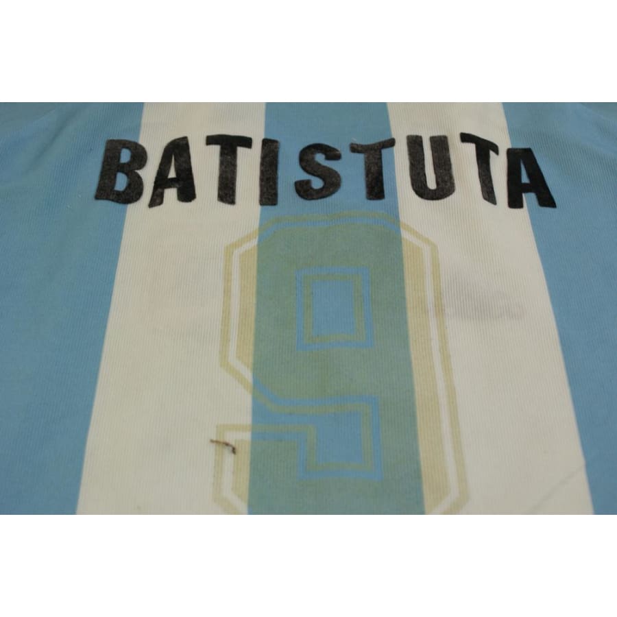 Maillot de football rétro domicile équipe d’Argentine N°9 BATISTUTA 2002-2003 - Adidas - Argentine