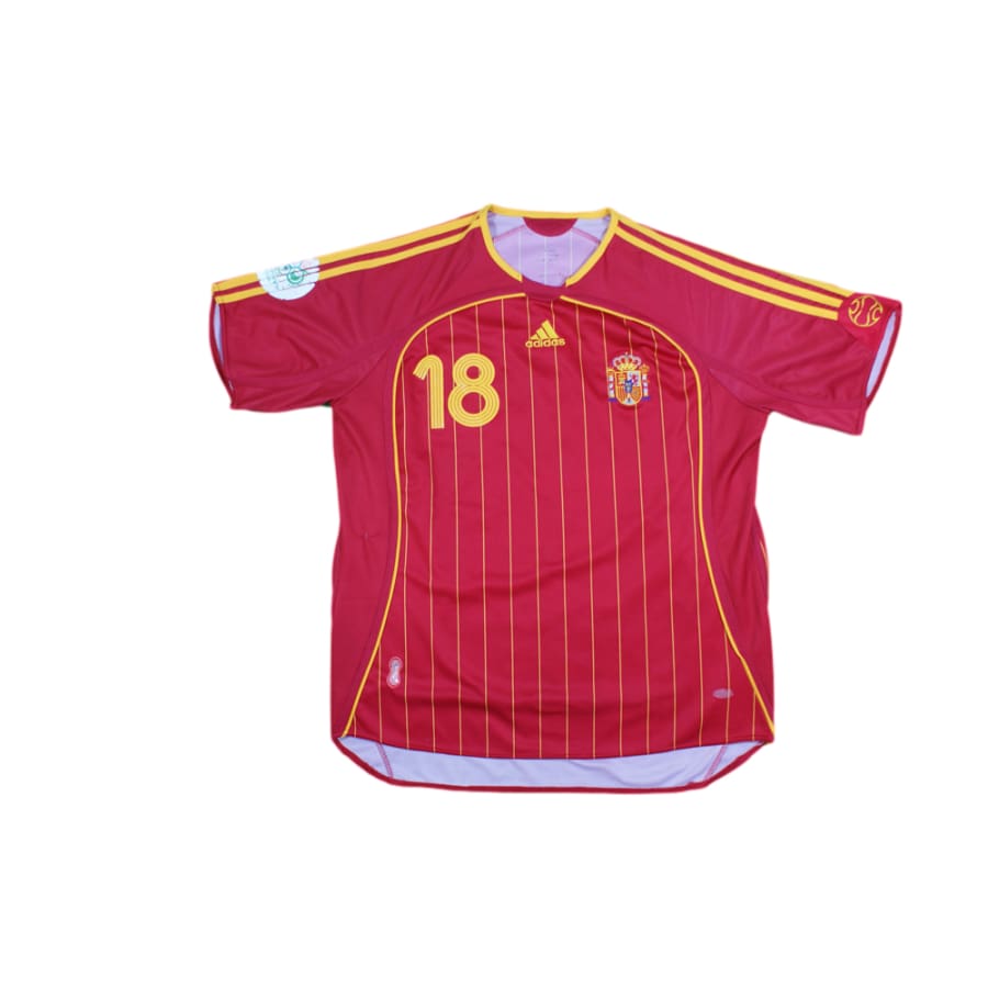 Maillot de football rétro domicile équipe d’Espagne N°18 FABREGAS 2006-2007 - Adidas - Espagne