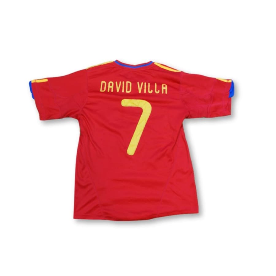 Maillot de football rétro domicile équipe dEspagne N°7 DAVID VILLA 2010-2011 - Adidas - Espagne