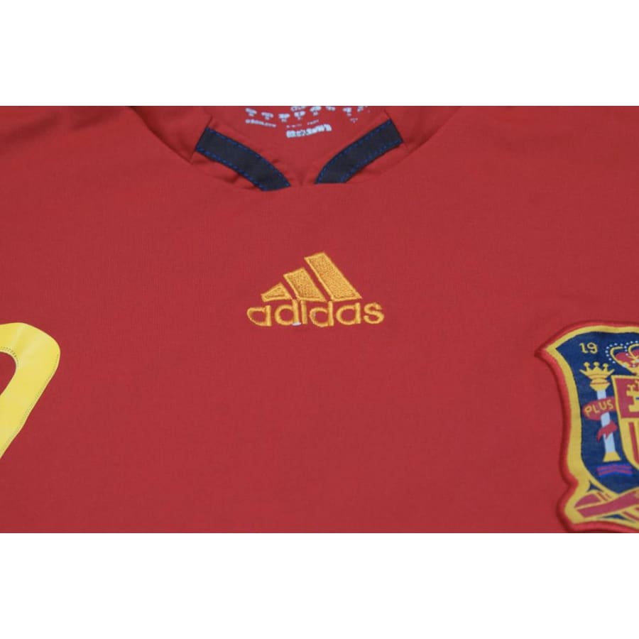 Maillot de football retro domicile équipe dEspagne N°7 DAVID VILLA 2010-2011 - Adidas - Espagne