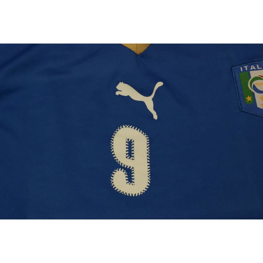 Maillot de football rétro domicile équipe d’Italie N°9 TONI années 2010 - Puma - Italie