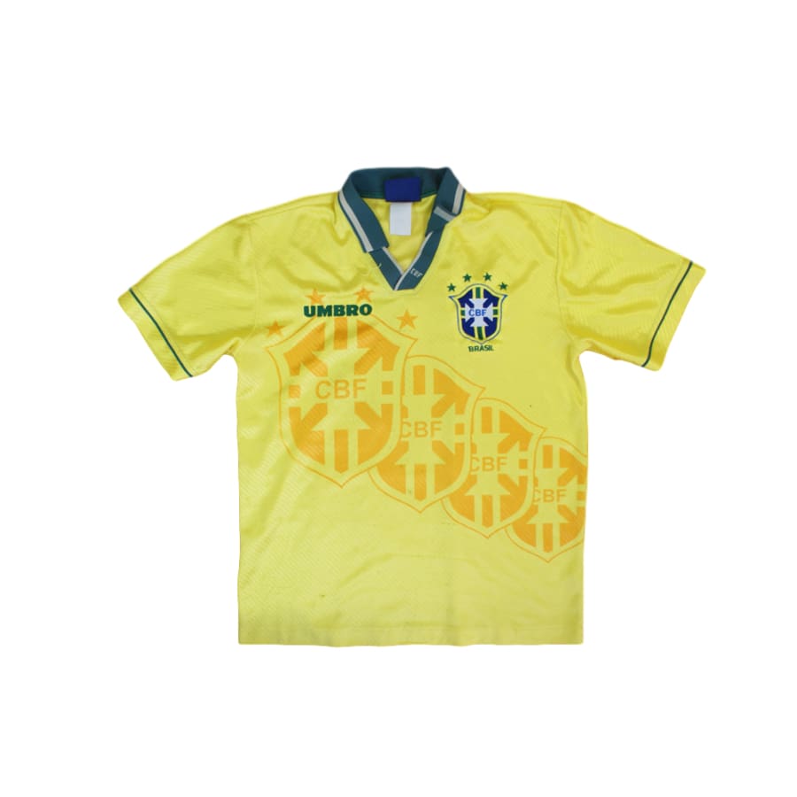 Maillot de football rétro domicile équipe du Brésil N°10 1994-1995 - Umbro - Brésil