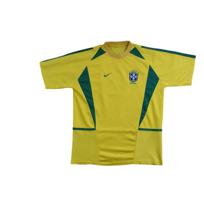 Maillot de football rétro domicile équipe du Brésil N°9 RONALDO 2002-2003 - Nike - Brésil
