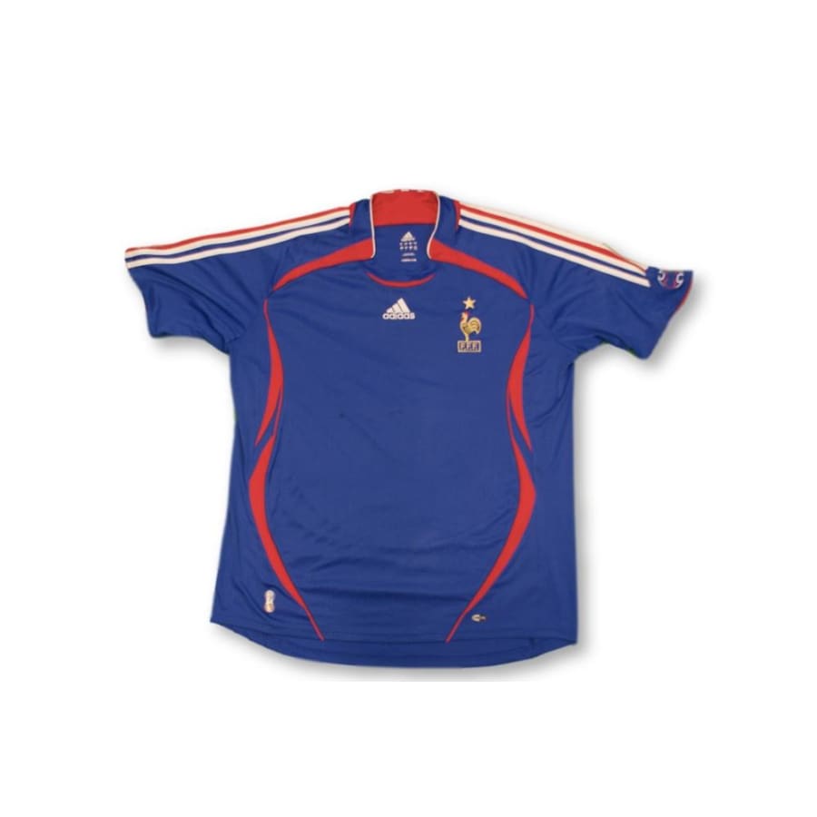 Maillot de football retro domicile Equipe de France 2006-2007 - Adidas - Equipe de France