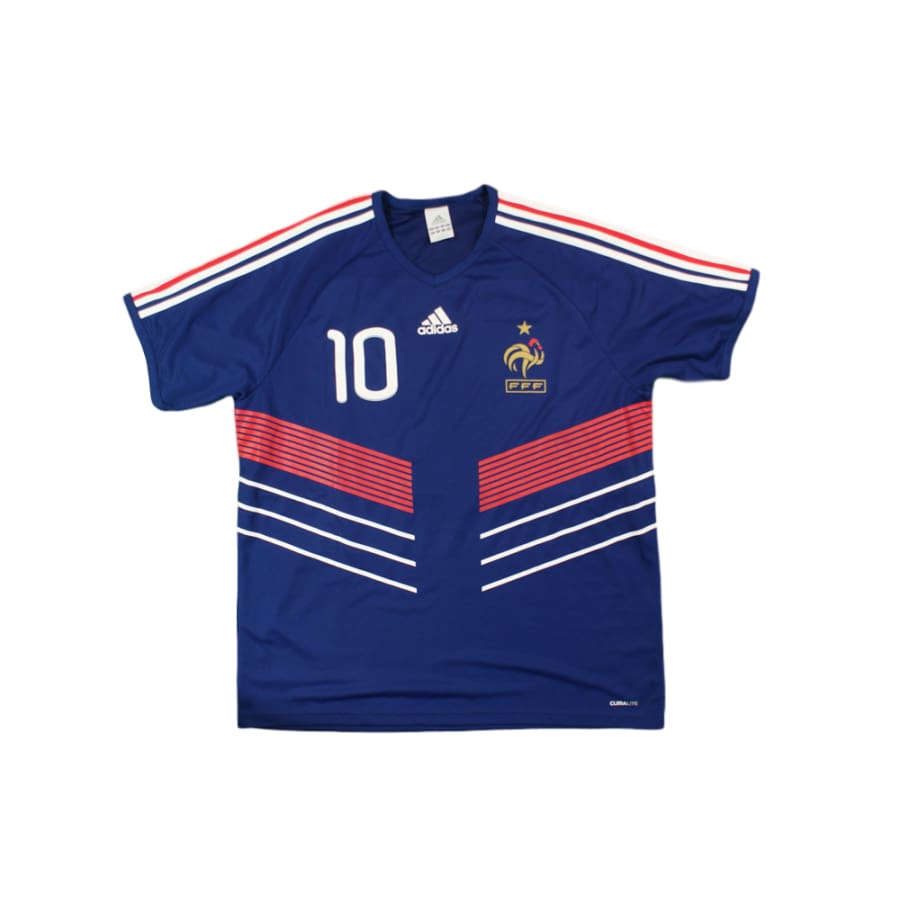 Maillot de football rétro domicile Equipe de France N°10 BENZEMA 2010-2011 - Adidas - Equipe de France