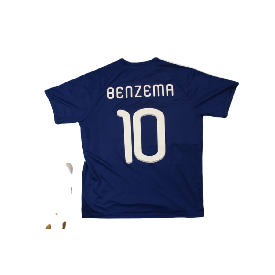 Maillot de football rétro domicile Equipe de France N°10 BENZEMA 2010-2011 - Adidas - Equipe de France