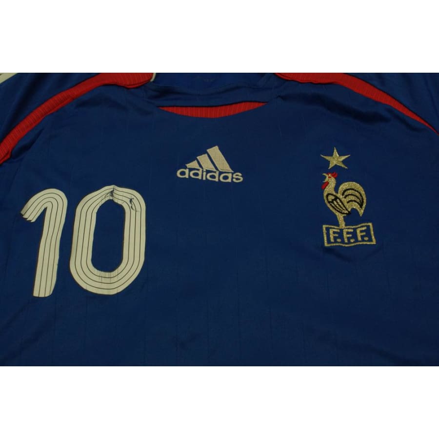 Maillot de football rétro domicile Equipe de France N°10 ZIDANE 2006-2007 - Adidas - Equipe de France