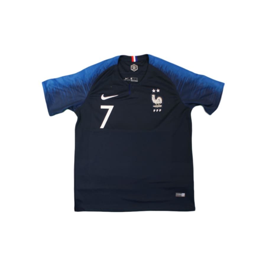 Maillot de football rétro domicile Equipe de France N°7 GRIEZMANN 2 étoiles 2018-2019 - Nike - Equipe de France