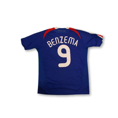 Maillot de football rétro domicile Equipe de France N°9 BENZEMA 2008-2009 - Adidas - Equipe de France