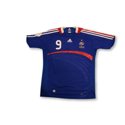 Maillot de football rétro domicile Equipe de France N°9 BENZEMA 2008-2009 - Adidas - Equipe de France