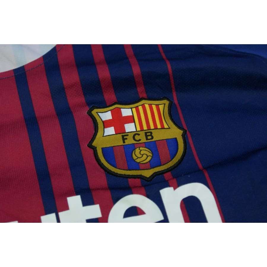 Maillot de football rétro domicile FC Barcelone N°10 MESSI 2017-2018 - Nike - Barcelone