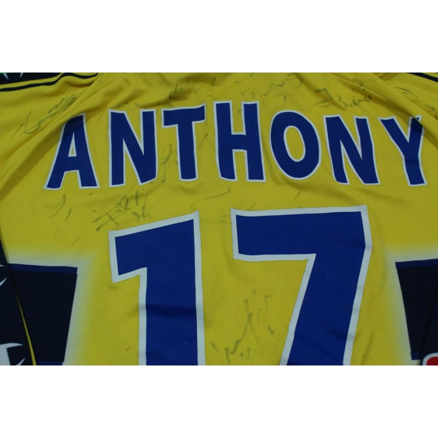 Maillot de football rétro domicile FC Sochaux-Montbéliard N°17 ANTHONY 2002-2003 - Champion - FC Sochaux-Montbéliard